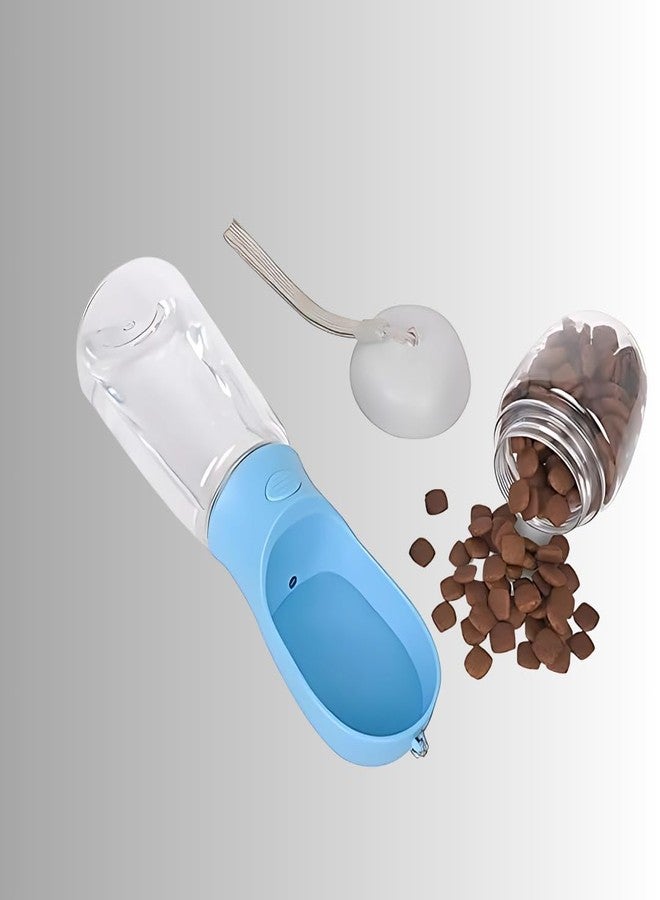 PET FUN زجاجة مياه للحيوانات الأليفة من بيت فن | موزع مياه محمول مانع للتسرب للحيوانات الأليفة | مثالي للسفر والمشي لمسافات طويلة والأنشطة الخارجية (أزرق، 350 مل) - Image 4